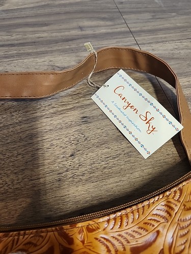 NWT Canyon Sky Purse Handbag Southwest Inspiration Faux Tooled Leather - Picture 5 of 10
