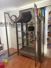 solid wood cabinet with thick glass shelves — photo 6