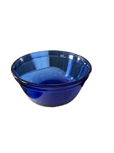 Vintage Anchor Hocking Ovenware Cobalt Blue Glass Mixing Bowl 1qt 1L Made In USA
