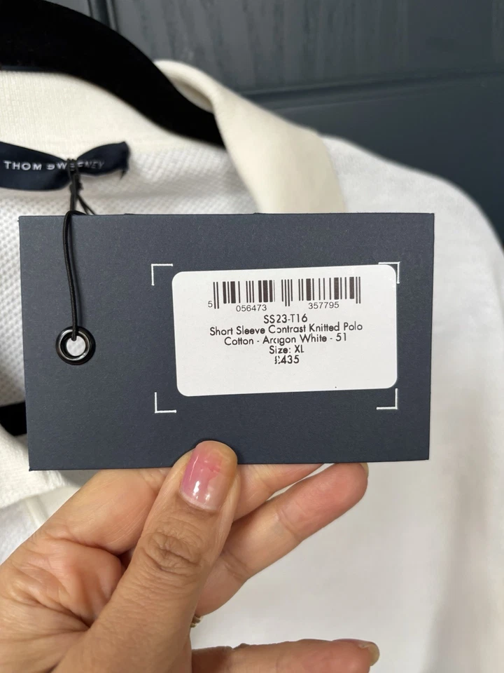 Thom Sweeney Savile rows Men’s Shirt Sleeve Polo Size XL BNWT - Image 2 of 2