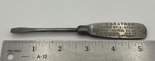 Vintage Advertising Metal Marathon Oil Screwdriver, Transcontinental Gasoline.