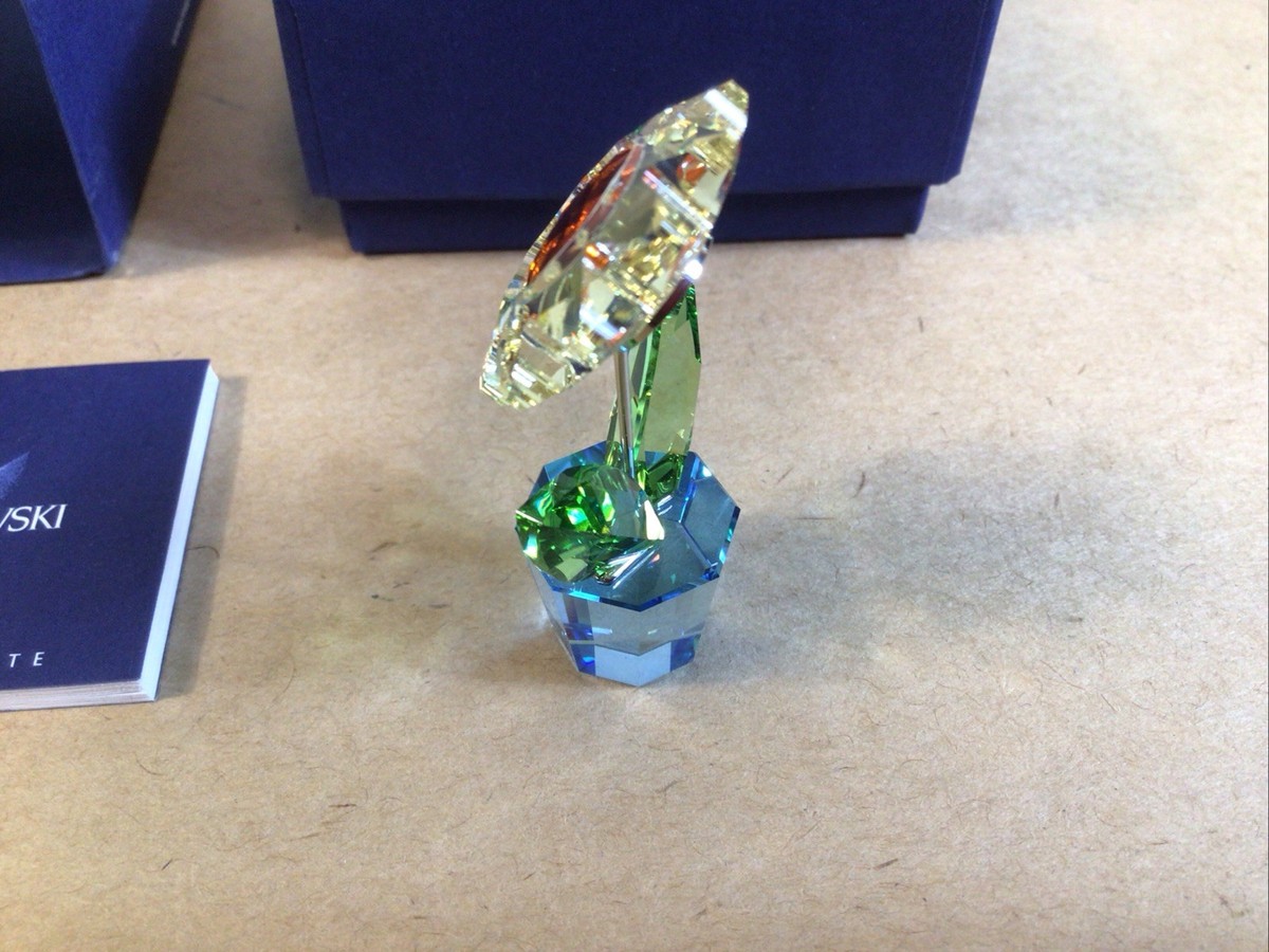 SUNFLOWER #663148 Swarovski Crystal Memories Potted Flowers New