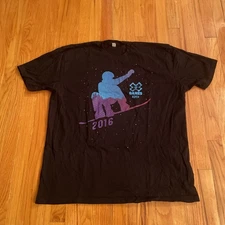 Aspen 2016 X Games Men’s Black Short Sleeve Shirt Mens XXL Snowboarding