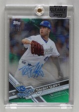 2017 Topps Clearly Authentic Auto Green /99 Danny Duffy #CAAU-DDU Auto qp4