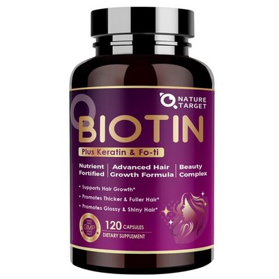 Biotin 10000mcg Hair Growth Vitamins   120 Count (Pack of 1)