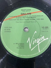 GILLAN - 1981 Vinyl 45rpm 7” - RESTLESS
