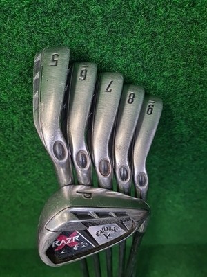 CALLAWAY RAZR X Eisensatz, Standardlänge, 5-PW, Herren, Graphit, Rechts, A Flex