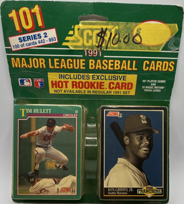Score 1991 MLB Series 2 Blister Pack (111 Cards) w/ Hot Rookie Card