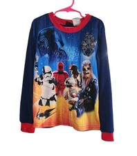 Star Wars Boy's Sz 8 Sleep Top Crew Neck Long Sleeved Ribbed Cuffs