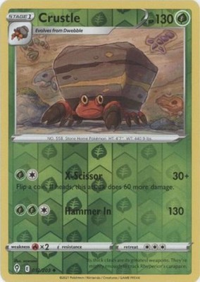 Crustle - 012/203 - Uncommon - Reverse Holo (Near Mint) Evolving Skies - Grass P