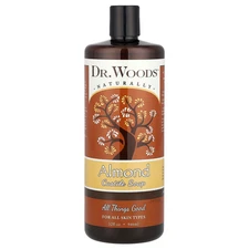 Dr Woods Almond Castile Soap 32 fl oz 946 ml All-Natural, Cruelty-Free,