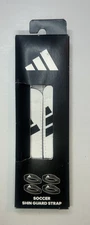 NEW Adidas Soccer 2.0 Shin Guard Straps WHITE 4 Pack One Size Unisex