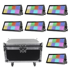 8Pack 1000W RGBW 960LED Wall Wash Light Strobe DMX Stage DJ Light W/case