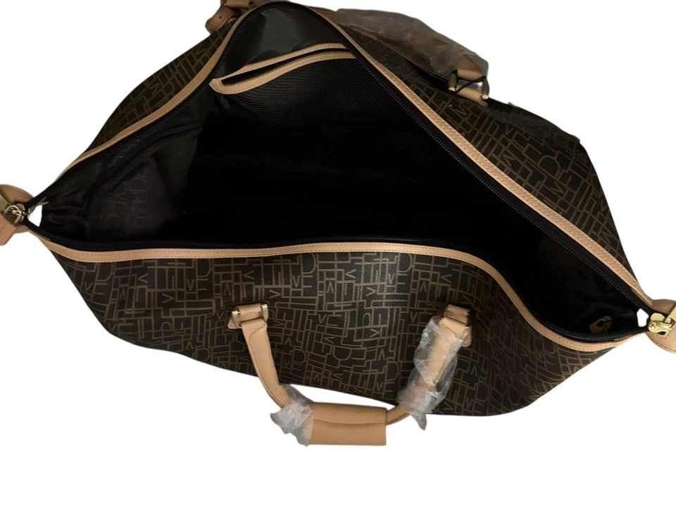 NWT Diane Von Furstenberg Brown Monogram Luggage Wheeled Travel & Overnight Bag - Image 3 of 4
