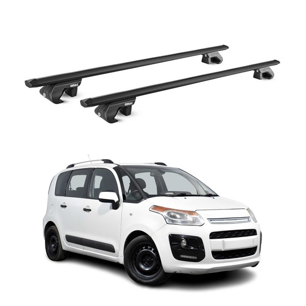 DachträGer GrundtäGer FüR Citroen C3 Picasso 2009-2016 90Kg Alu Schwarz ABE-image