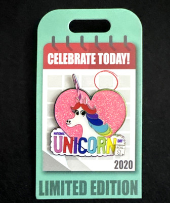 INSIDE OUT Glitter RAINBOW UNICORN LE Disney Pin National Day Dream Friend Riley