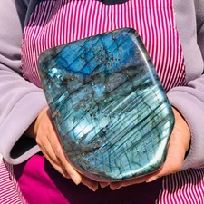 2380g Natural Gorgeous Labradorite Quartz Crystal Stone Specimen Healing 623