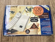 Vintage Sony SPP-AQ25 Cordless Telephone Answering Machine System NEW in BoX
