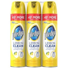 Pledge Furniture Spray, Lemon 14.2oz, 3pk.