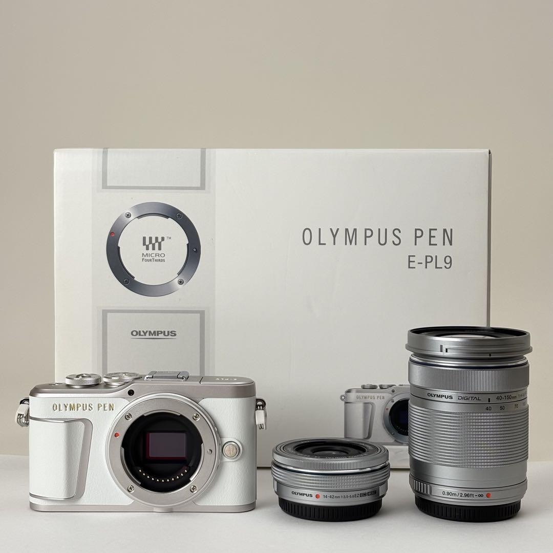 OLYMPUS PEN E−PL９ 14-42mm 40-150mm USED Olympus PEN E-PL9 14-42mm + 40-150mm Black FREESHIPPING