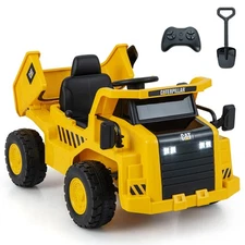 Kids Ride on Dump Truck w/2.4G Remote Control Working Megaphone Sand Shovel