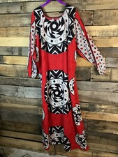 Women  s Black White And Red African Inspired Kaftan
