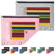 Sooez Pencil Pouch for 3 Ring Binder, 2 Pack Binder Pencil Pouch