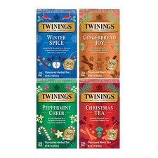  Holiday Variety Pack Tea Bags, Christmas Tea, Winter Spice, Gingerbread Joy