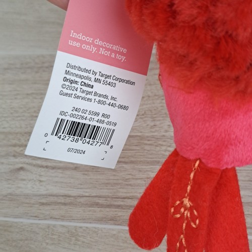 Featherly Friends Floof Valentines Day Lady Bird Red W/ Tag Imperfect Glasses - Picture 9 of 12