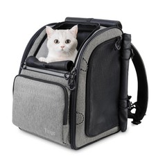 Premium Dog  Cat Carrier Backpack for Travel, Hiking  Vet Visits - Solid Du...