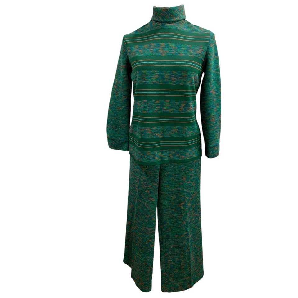 Conjunto Camisa Pantalones Grande Zio Diseñado por Youngja Mujer Vintage Años 70 Foto 2 de 4