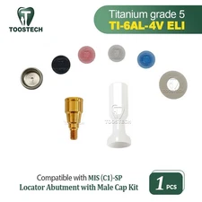 Dental Locator Abutment Male Cap kit fits to MIS (C1) Platform SP GH1~GH6mm