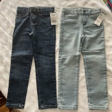 Osh Kosh B'gosh Super Skinny Girls Blue Adjustable Waist Jeans Size 4S/4A 2 pr