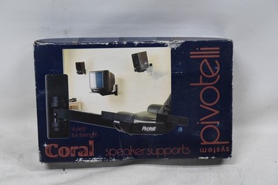 Pivotelli CORAL Speaker Wall Mount - Black - Pair - Up to 20kg each - NEW - UK