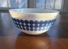 VINTAGE 1960s PYREX BLUE DOT 2.5 QT #403 OVENWARE MIXING SERVING STORAGE BOWL