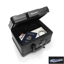   Honeywell Fireproof Safe, Key Lock, Black,  1550°F