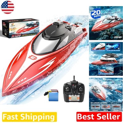 H120 RC Racing Boat: 20+ MPH Speed, 2.4GHz, Rechargeable, Gift for Adults