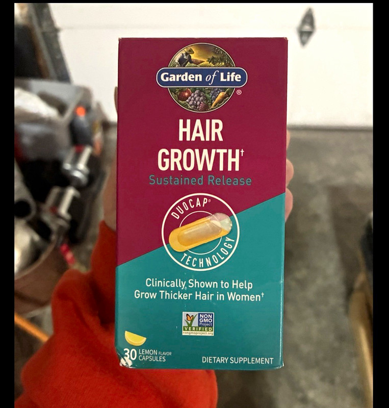 Garden of Life Hair Growth+ Sustained Release Biotin Non-GMO Lemon Caps 30