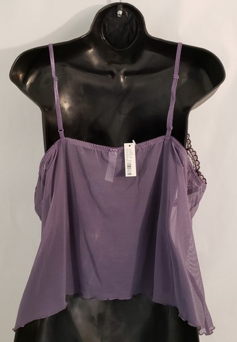 Cacique Camisole Sheer Sexy Sensual Purple Size 22/24 NWT - Picture 6 of 9