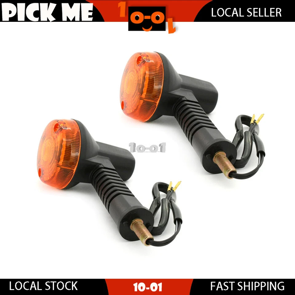Par de luces intermitentes de señal de giro delanteras o traseras aptas para Kawasaki KLX650R 1993-2001 2002 Foto 3 de 4