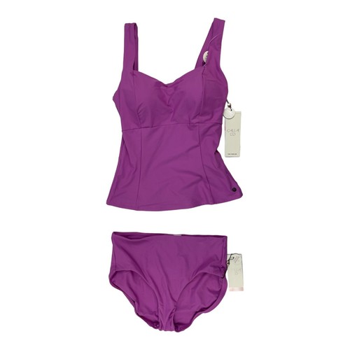 Calia Tankini Bikini Damen Medium Lila Bauchkontrolle 2-teilig Mid Rise