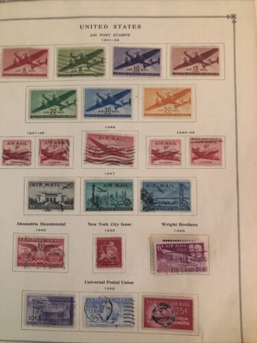 Collection Us Mint Used On Pages Mounted airmail President Issue 1938 N86 - Picture 2 of 11