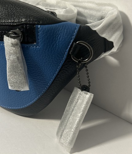 ๐ผ๐ฆ Coach 5512 ๐ผ๐ฆ Peanuts Charlie Brown Belt Bag Blue Leather ๐ผ D32o4 - Picture 6 of 14