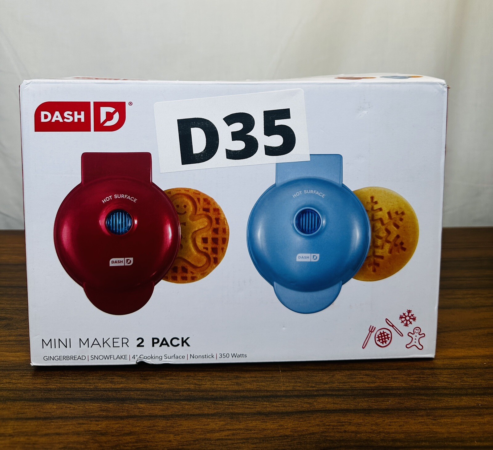 Mini Waffle Maker 2 Pack for Keto Chaffles Hash Browns Individual Serving-image