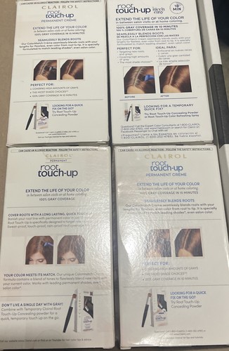 4 CLAIROL ROOT TOUCH UP PERMANENT HAIRCOLOR #3.5R DARKEST AUBURN QUAD PACKS - Picture 4 of 5