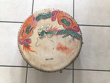 Antique skin Chinese large dragon Drum approx 16" across