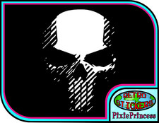 Marvel Punisher Skull Logo K Vinyl Sticker Car Bike Truck Door Window Wall Comic