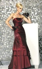 NWT 599 JOVANI MOB evening formal social cocktail dress w/ shawl BURGUNDY 12