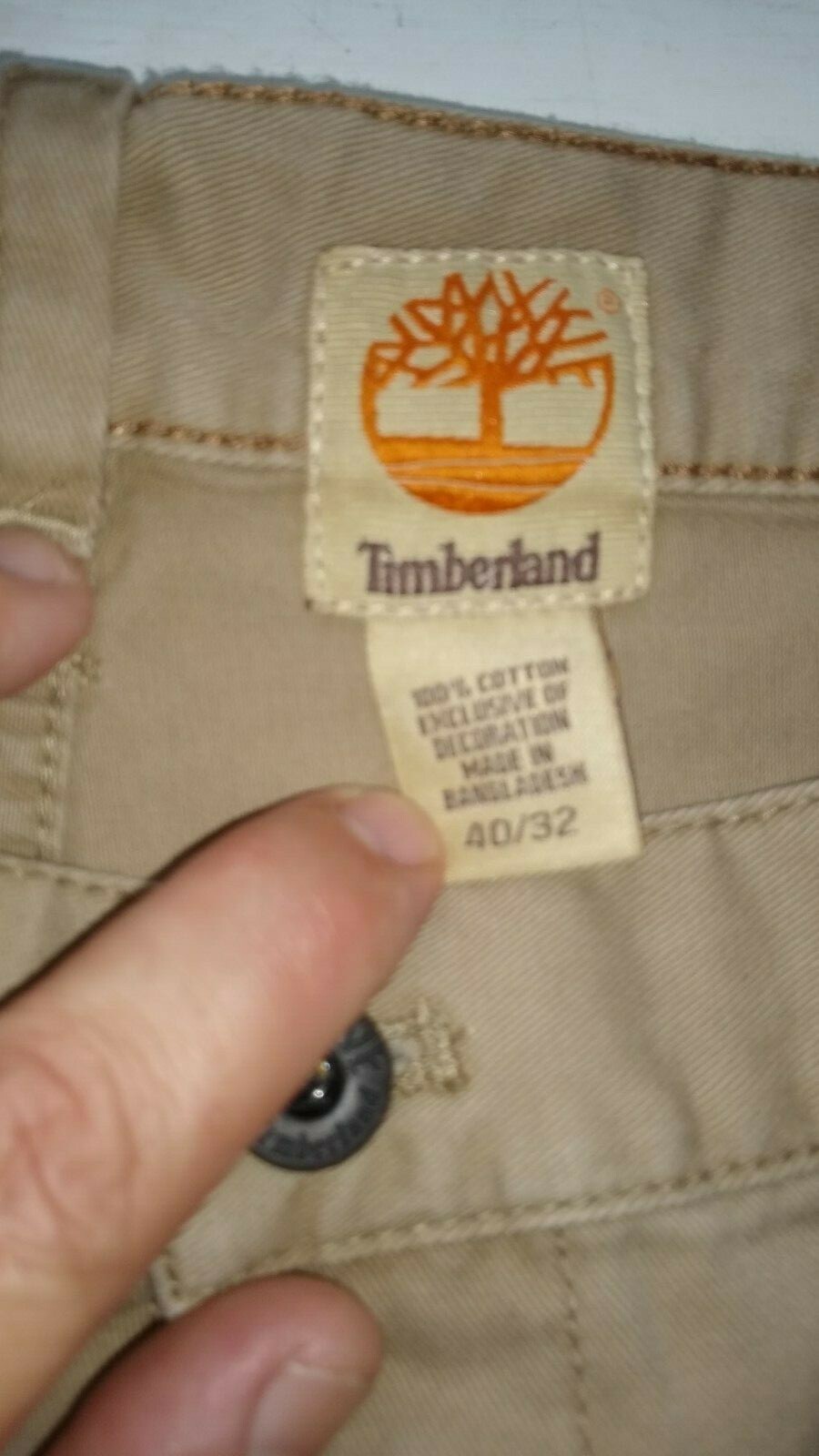 Timberland Men's Khaki / Beige Pants 100% COTTON … - image 3