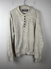 VTG Shenandoah Sweater Men's L Brown Beige Grunge Grandpa Made In USA